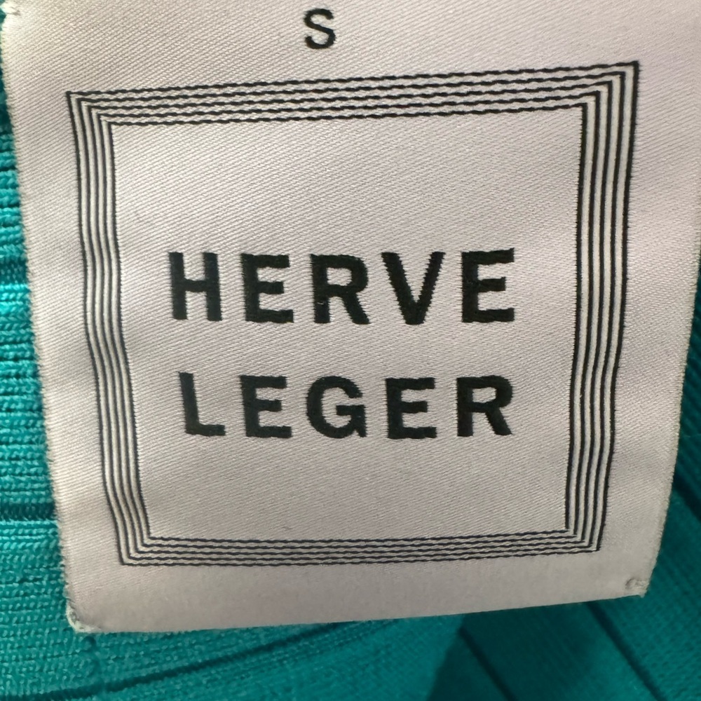 HERVE LEGER Vibrant Blue Mini Dress - Picture 8 of 14